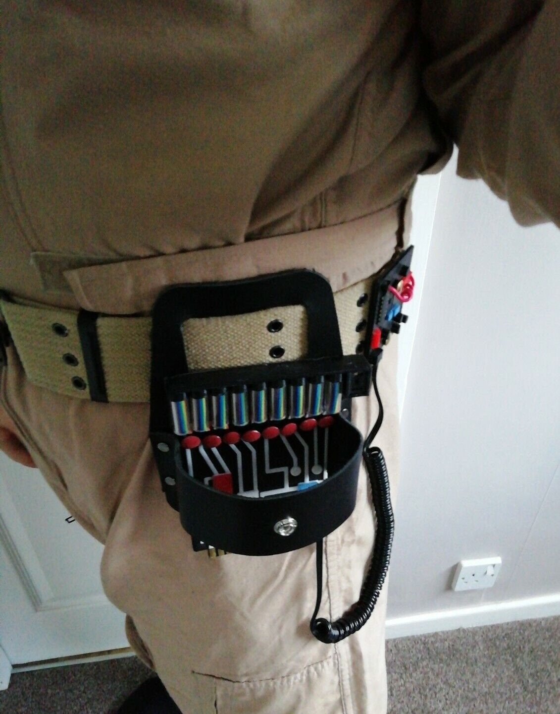 Ghostbusters 2 real leather belt gizmo holster